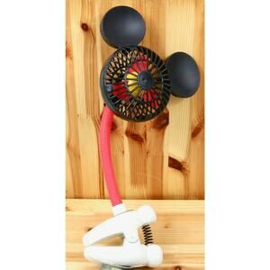 Disney Mickey Mouse Ears Flexible Portable Fan Desktop Clip-On 17" Battery